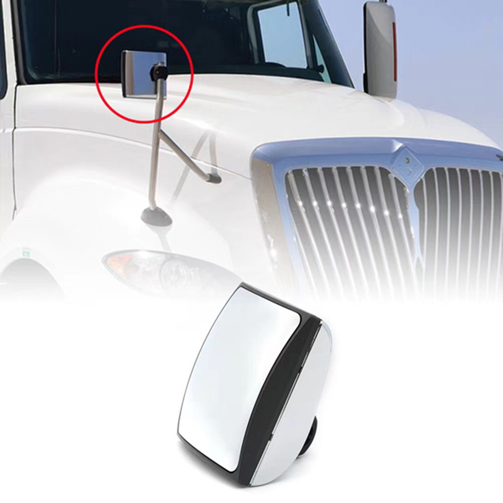 LEAVAN Chrome Hood Mirror for International Prostar DuraStar TranStar WorkStar