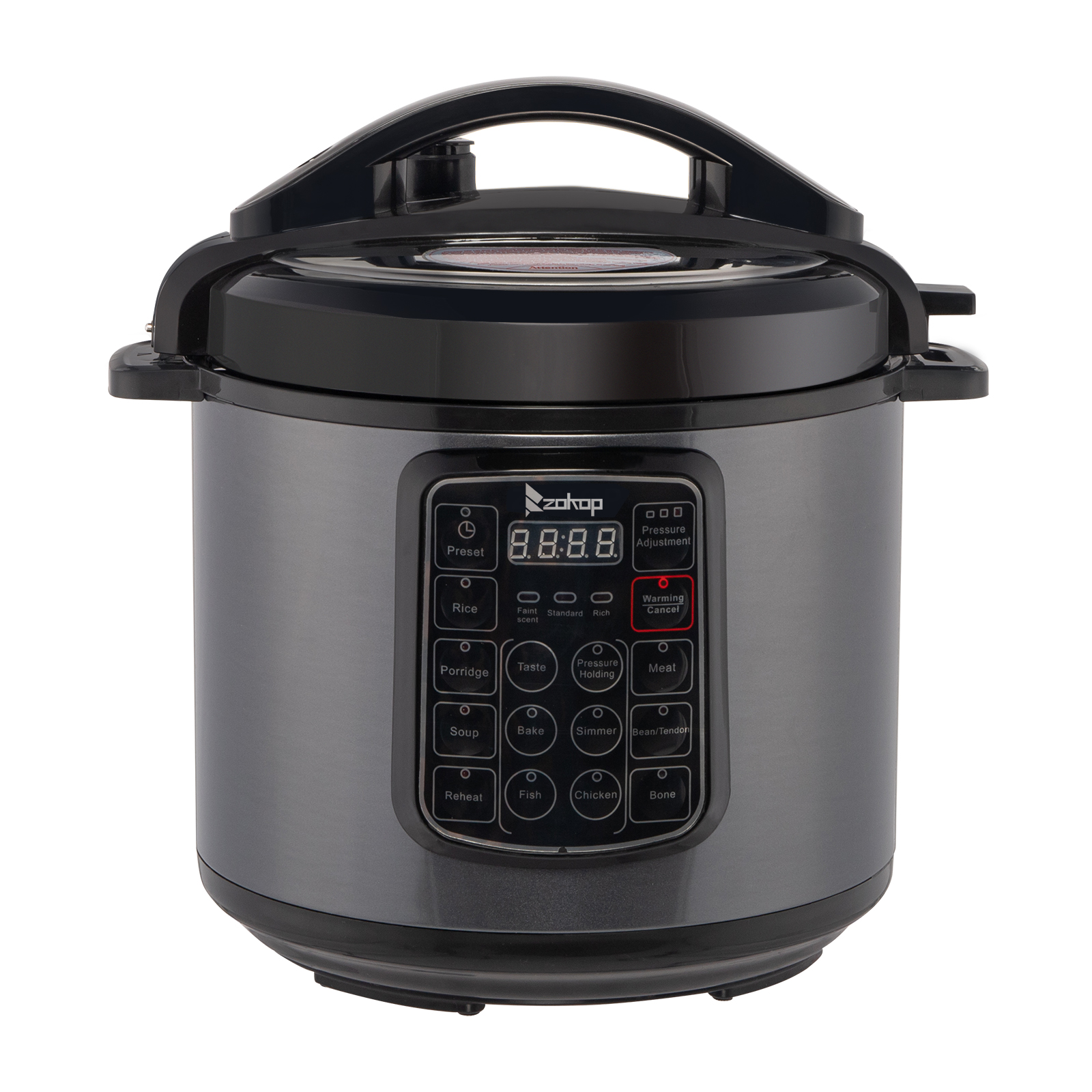 1000W Push-button stainless steel electric pressure cooker 13 in 1 cooking mode, Stainless steel color