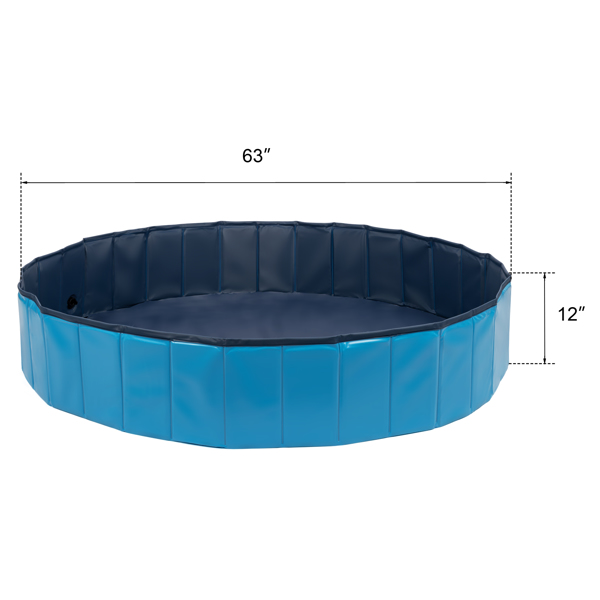 160*160*30cm 可折叠 折叠泳池 蓝色 PVC MDF板 N001-15