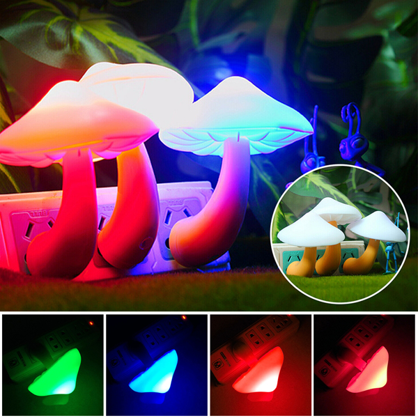光控小夜灯感应LED节能七彩蘑菇灯-7
