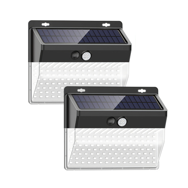 2个装正白-206LED太阳能感应壁灯-盒装 