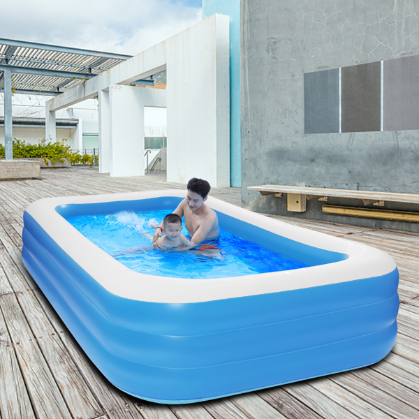 120*72*22in 蓝色 充气泳池 壁厚0.3mm PVC 长方体 德国 N001-23