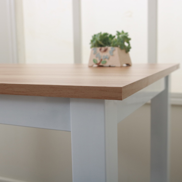 橡木色桌面+白色管架 刨花板贴三胺 110cm 电脑桌 N002-6