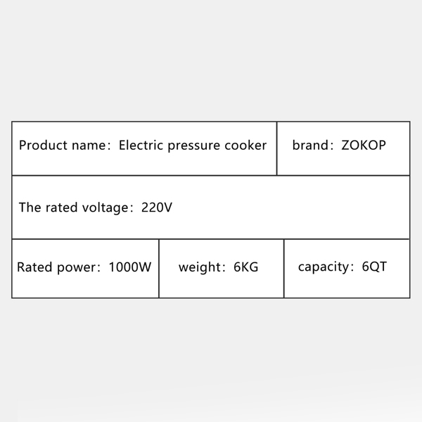 英规 6L YBW60-100D28 电压力锅 13合一 不锈钢 230V 1000W 原色 带一键排气功能-2