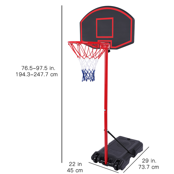【XY】XY-BS218A 便携式可移动青少年篮球架（篮筐调节高度1.6m-2.18m）-3
