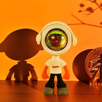 Astrobot Sunset Lamp Projector, Cute Night Light for Kids, Astronaut Light, USB Rechargeable Battery, Touch Control LED Nursery Lamp, Boys Girls Room Decor Gift