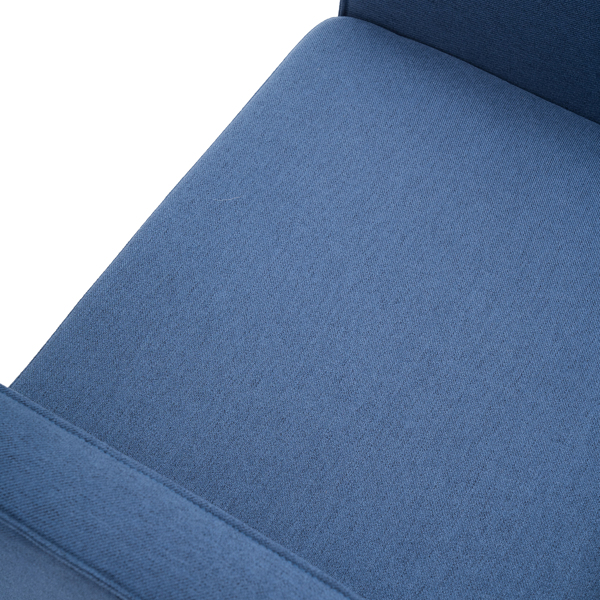 二代 单人位 不带贵妃 实木框架 可与双人位三人位组合 室内组合沙发 麻布 实木腿 80*76*85cm 藏蓝色 N101-15