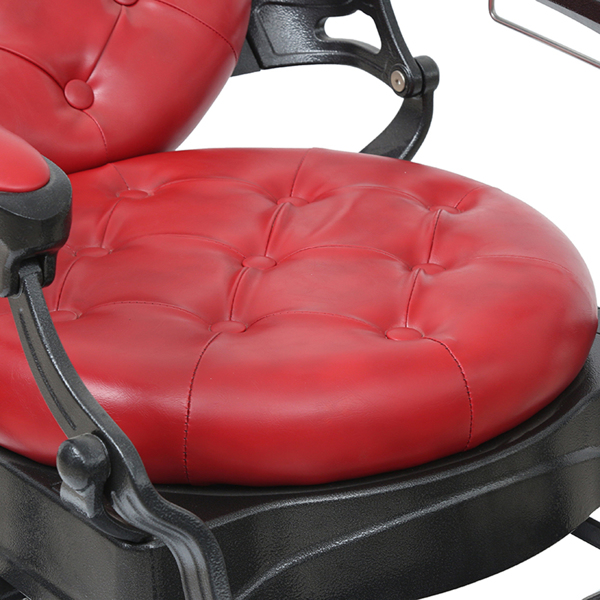 PVC皮革 铝合金框架 特大泵圆盘带毛巾架 可后仰 理发椅 300lbs 红色 HZ8799 N001-14