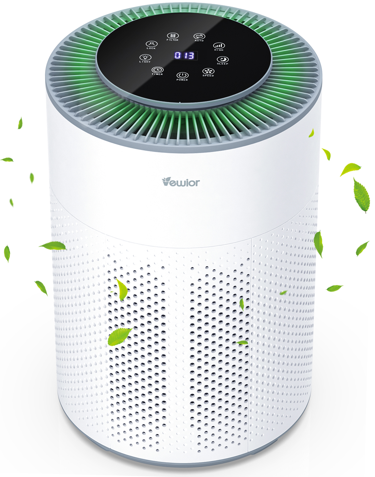 Air Purifier, Air Cleaner For Large Room Bedroom Up To 1100 sq. ft, VEWIOR H13 True HEPA Air Filter For Pets Smoke Pollen Odor, Home Air Purifiers With Air Quality Monitoring, Auto, Light, Child Lock