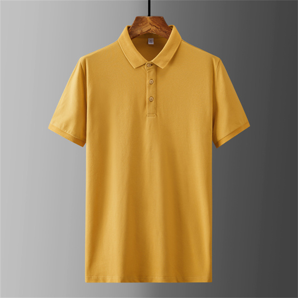跨境新款2022夏季休闲商务翻领短袖T恤纯色运动大码男式Polo衫
