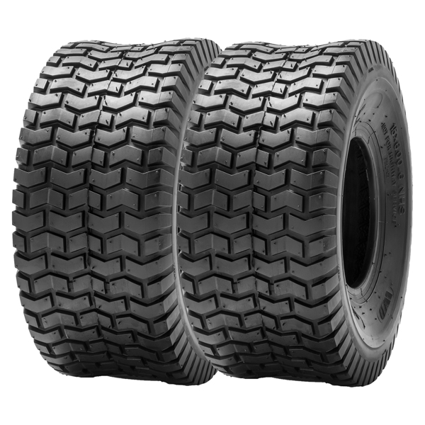 （禁售Amazon Walmart平台）Set Of 2 15x6.00-6 Lawn Mower Tires 4Ply 15x6.00x6 草地胎轮胎-1