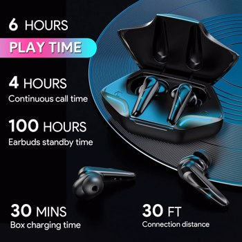  双耳无线蓝牙耳机5.0入耳式带数显运动