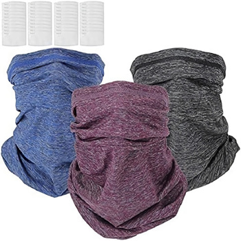 防晒冰丝面巾3只装，带50个可替换过滤片