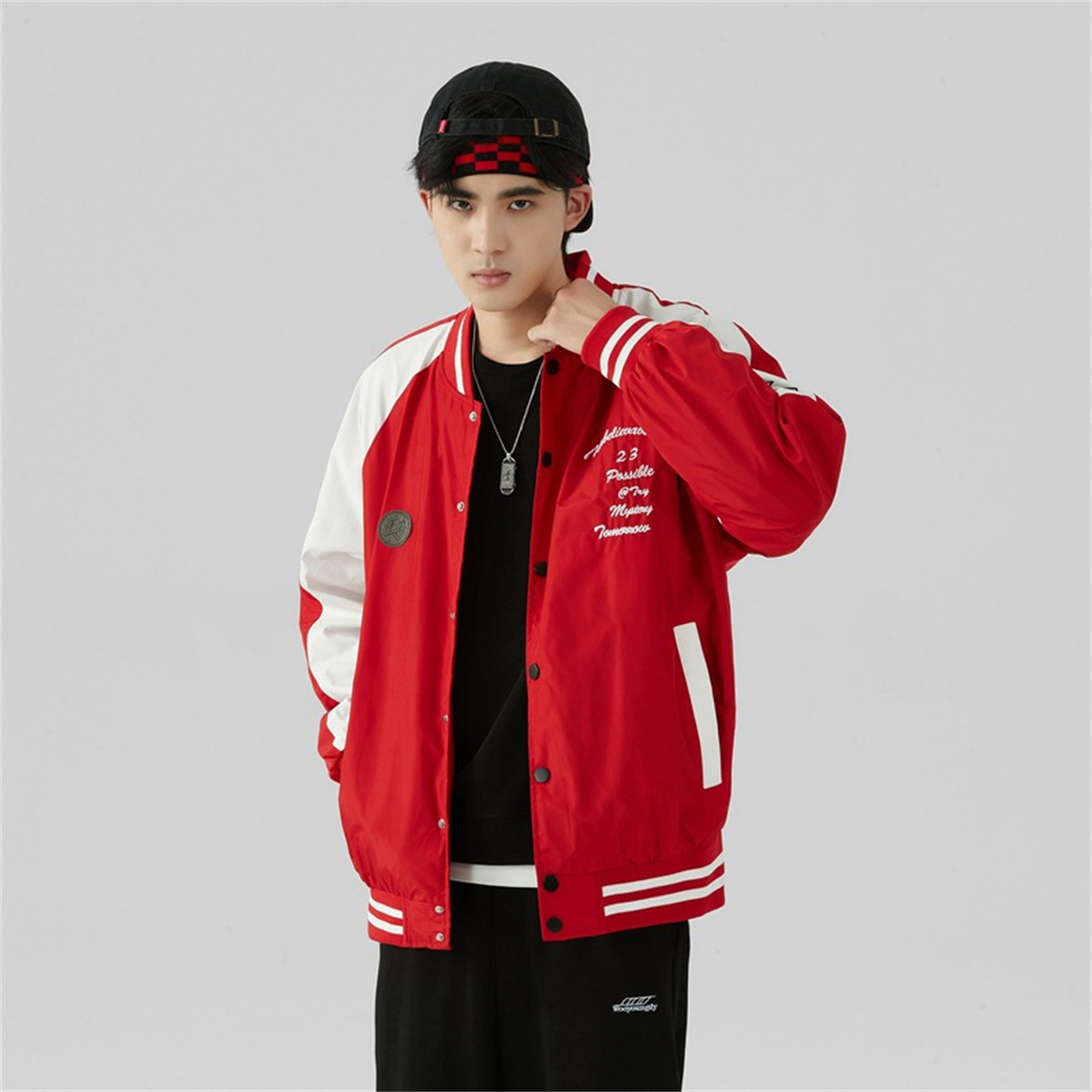 Varsity Baseball Jacket Coat Outwear Leather Sleeves Varsity Letterman Jacket