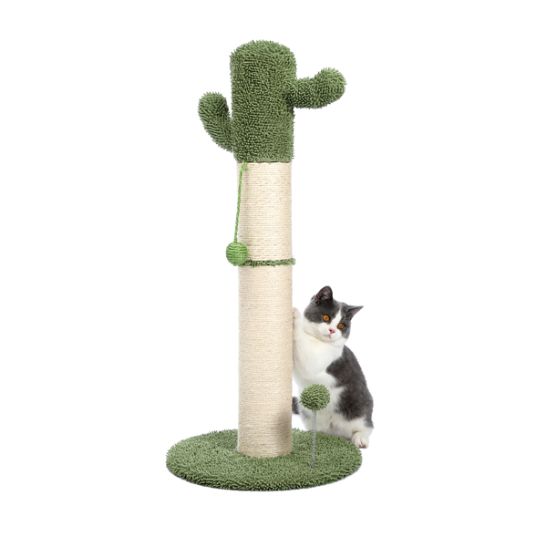 绿色仙人掌猫抓柱子带有3个猫抓柱，1个吊球，猫互动玩具适合小型猫（周末无法发货，请谨慎下单）-10