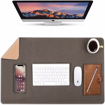 软木鼠标垫，纯软木 无印染 ，双面双色垫子 高温碳化褐色 &天然软木原色 键盘垫  桌垫