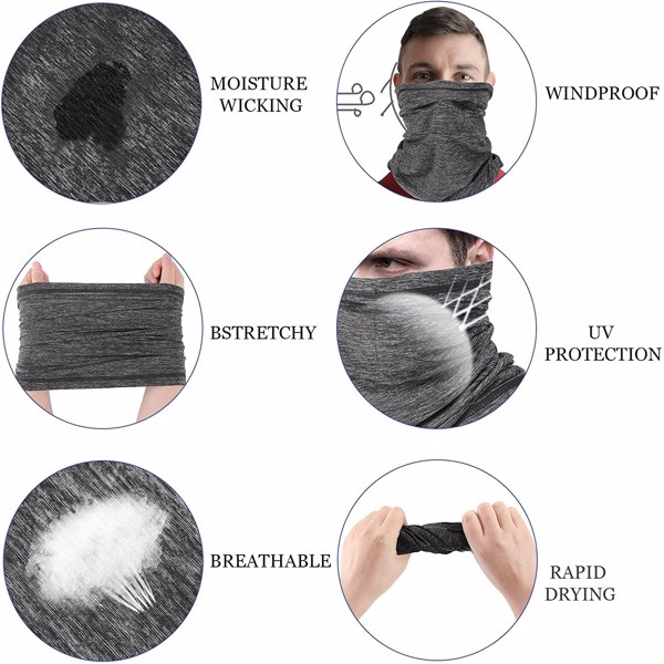 防晒冰丝面巾3只装，带50个可替换过滤片（FBA仓发货）-4