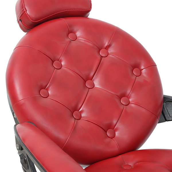 PVC皮革 铝合金框架 特大泵圆盘带毛巾架 可后仰 理发椅 300lbs 红色 HZ8799 N001-15