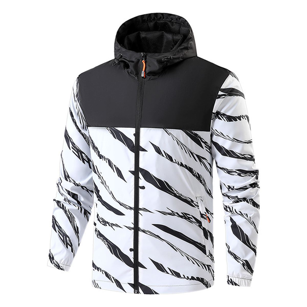 Wholesale outdoor Windbreaker jacket customize plus size men's jackets Hooded varsity jacket