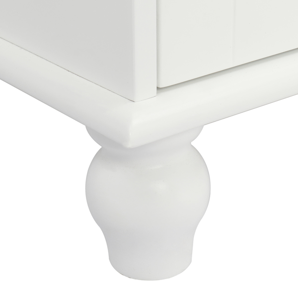 白色 密度板喷漆 三胺贴面刨花板 双门 浴室立柜 雕花 N201-13