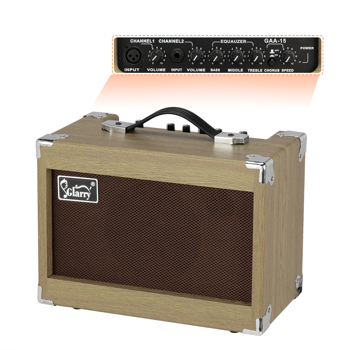 【AM不售卖】Glarry 15.00W 木吉他音箱 GAA-15 黄色--适用于电吉他