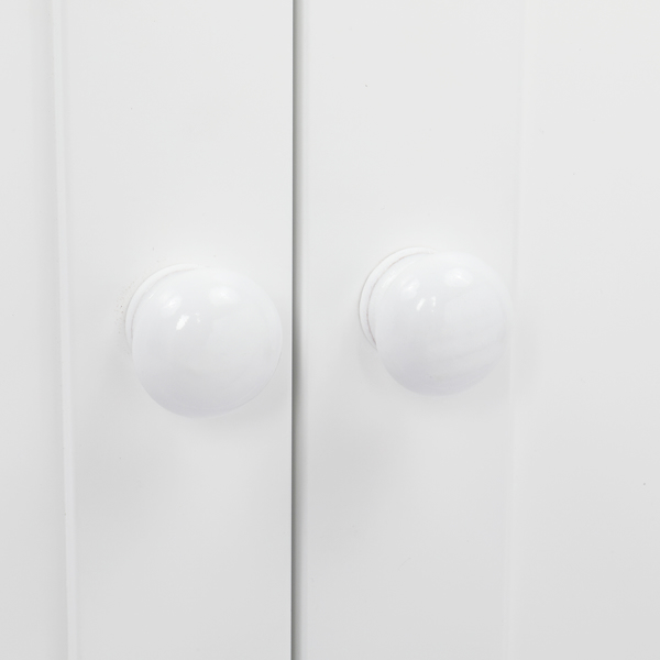 白色 密度板喷漆 三胺贴面刨花板 双门 浴室立柜 雕花 N201-14