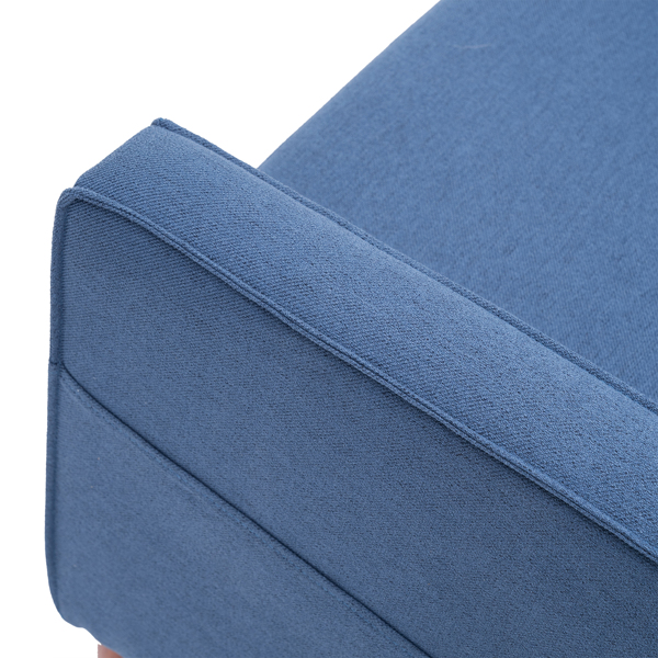 二代 单人位 不带贵妃 实木框架 可与双人位三人位组合 室内组合沙发 麻布 实木腿 80*76*85cm 藏蓝色 N101-16