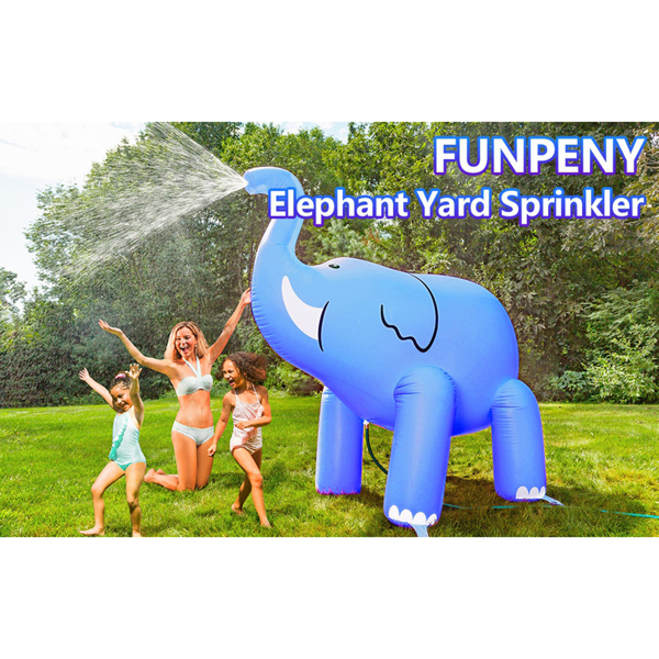 充气喷水大象户外庭院夏季泳池派对水上玩具,适合后院使用-13