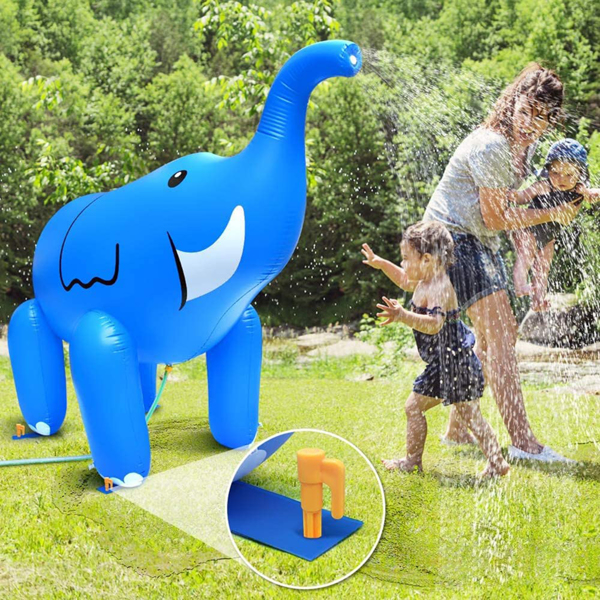 充气喷水大象户外庭院夏季泳池派对水上玩具,适合后院使用-10