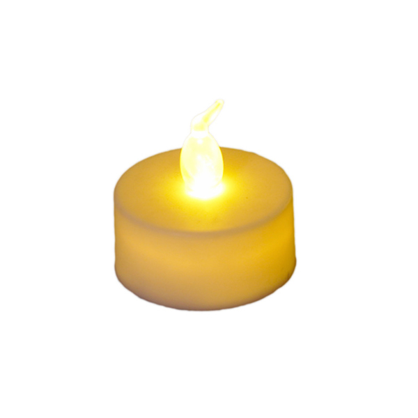 （带电）LED电子CR2032仿真茶蜡蜡烛灯白色黄灯闪烁 24Pcs盒装-1