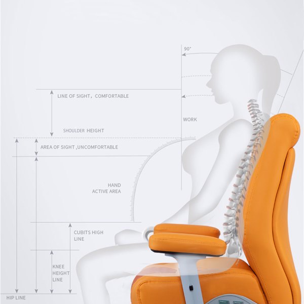 低背气垫式人体工学椅-5