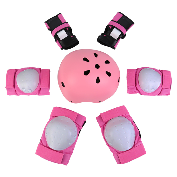 轮滑护具7件套粉色S码-9