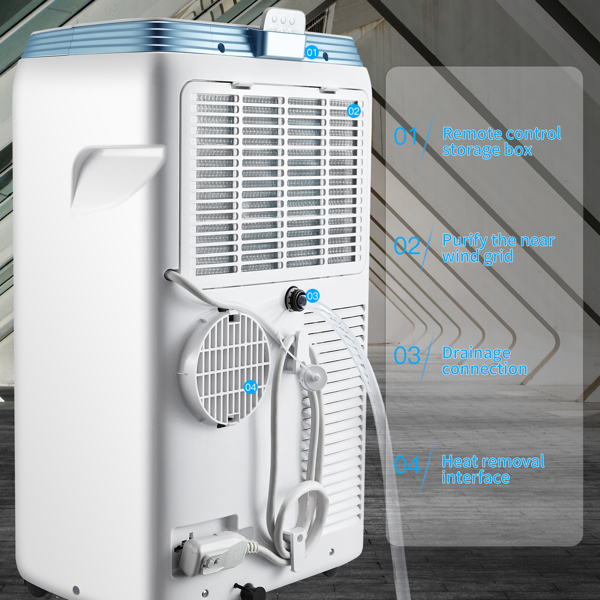 i@HOME移动空调R290HP 9000BTU，空调3合1冷却风扇除湿器，带排风软管，使用生态冷却剂R290（附件套装）。-5