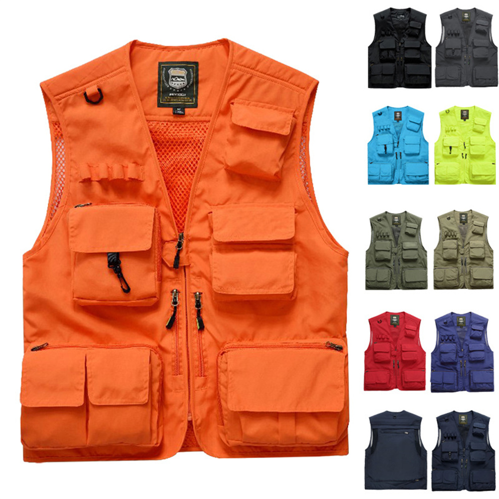 Quick-drying Wild Walking Sleeveless Jacket Men's Outdoor Military Enthusiasts Breathable Waistcoat Multi Pocket Fishing Vest