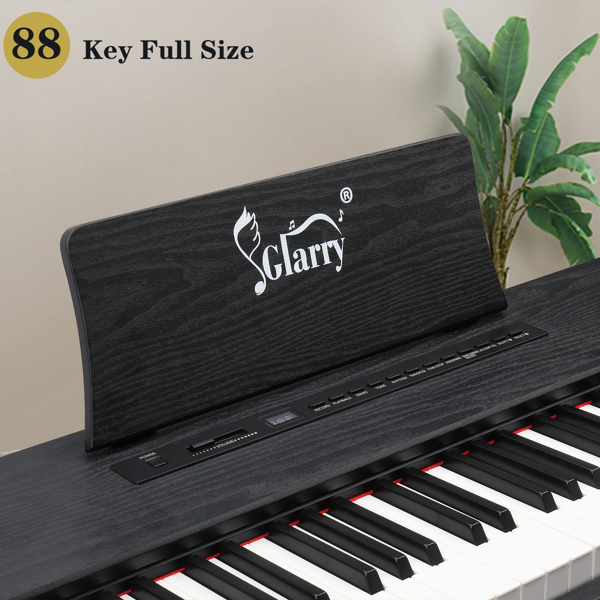 【AM不售卖】Glarry GDP-104/A-815 不带琴凳重锤键盘 无盖 黑色 电钢琴-13