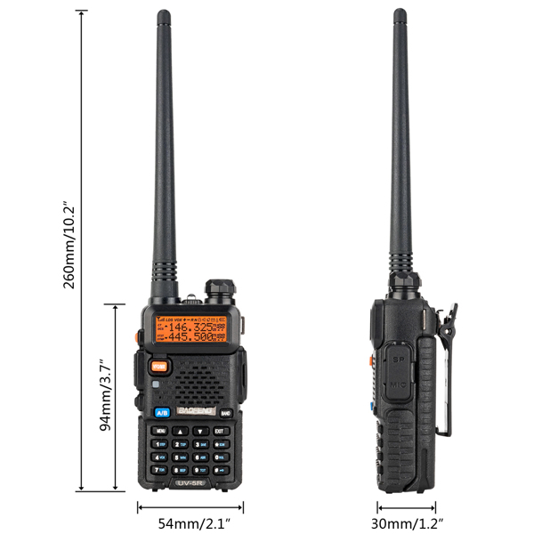 美规 BF-UV5R 5.00W 1500mAh 模拟对讲机 双频段分体充加耳机 成人-33