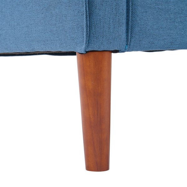 二代 美式扶手 3人位 带贵妃脚蹬 室内组合沙发 布艺 181*76*87cm 藏蓝色 N101-16