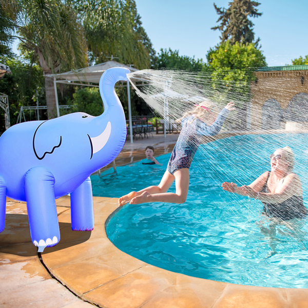 充气喷水大象户外庭院夏季泳池派对水上玩具,适合后院使用-14