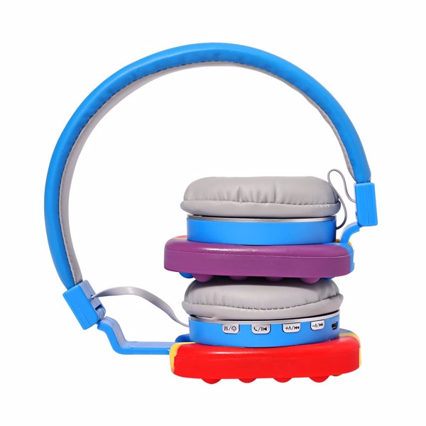 减压耳机儿童玩具耳机，无线蓝牙耳机流行泡泡入耳式耳机减压玩具彩虹色减压耳机适合儿童成人（蓝色）-3