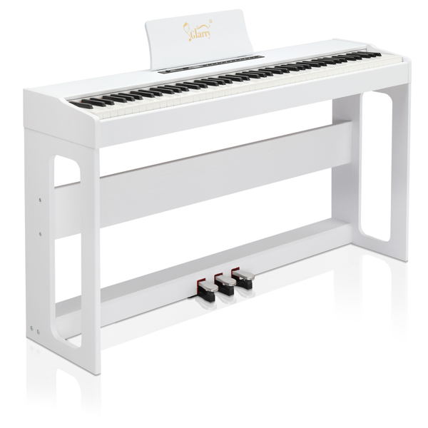 【AM不售卖】Glarry GDP-104/A-815 不带琴凳重锤键盘 无盖 白色 电钢琴-3