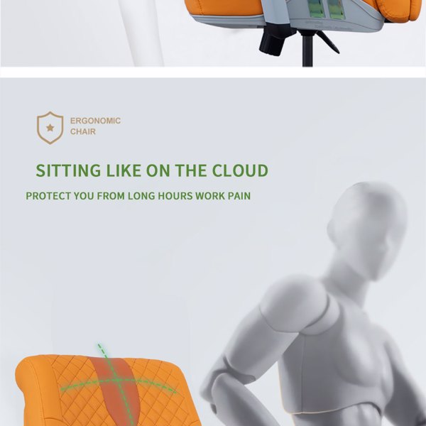 低背气垫式人体工学椅-6