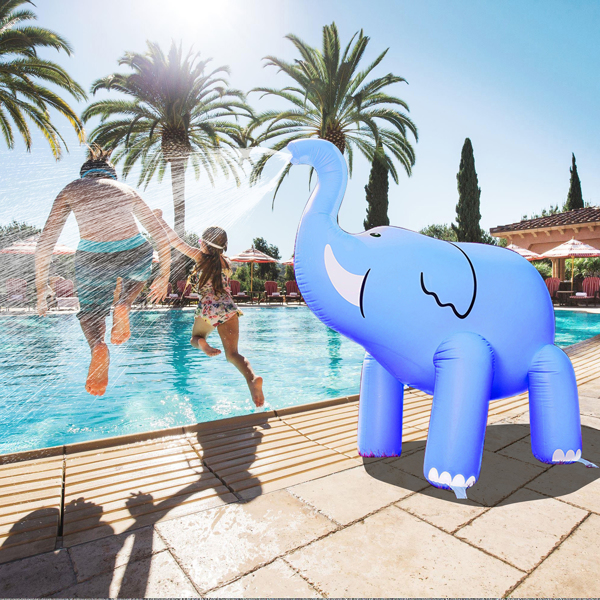 充气喷水大象户外庭院夏季泳池派对水上玩具,适合后院使用-15