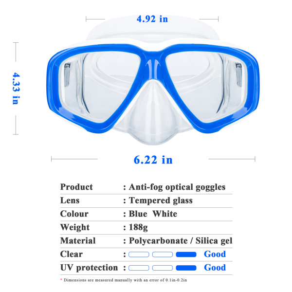 夏季游泳镜/成人潜水镜带鼻罩游泳防护潜水面罩-1
