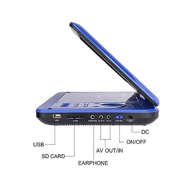 DBPOWER CHY-10 10.1寸便携式DVD播放器 蓝色 US,  (FBA 发货，周末不处理订单）-7