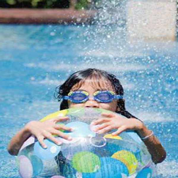 儿童防水防雾泳镜+泳帽+游泳包+鼻夹耳塞4件套 蓝色-7