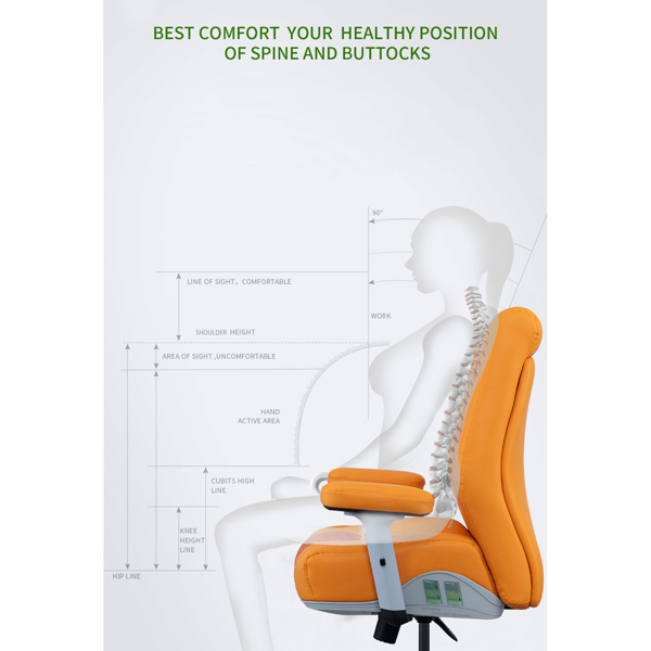 高背气垫式人体工学椅-4