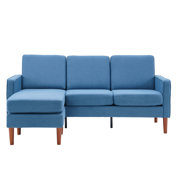 二代 美式扶手 3人位 带贵妃脚蹬 室内组合沙发 布艺 181*76*87cm 藏蓝色 N101-3