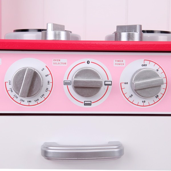 儿童(女孩)粉色木质厨房玩具-8