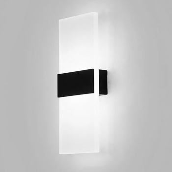 29x11黑色LED6W卧室客厅壁灯铁材 白光 2pcs