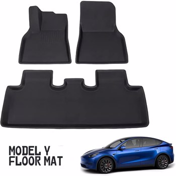 Floor Mats for Tesla Model Y 2021-2022 车用脚垫三件套（FBA仓发货）